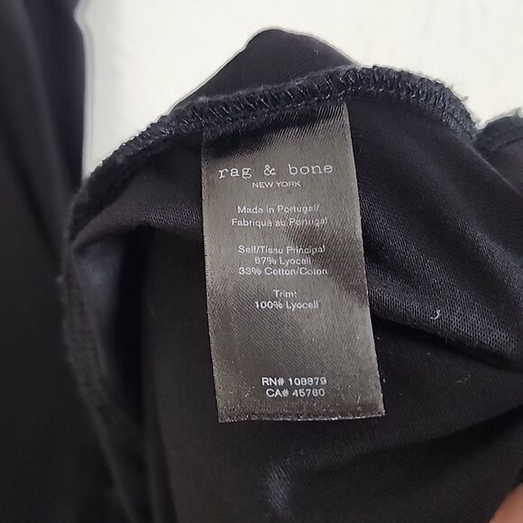 Rag & Bone Black Luca Midi Dress Size Medium - Picture 4 of 7